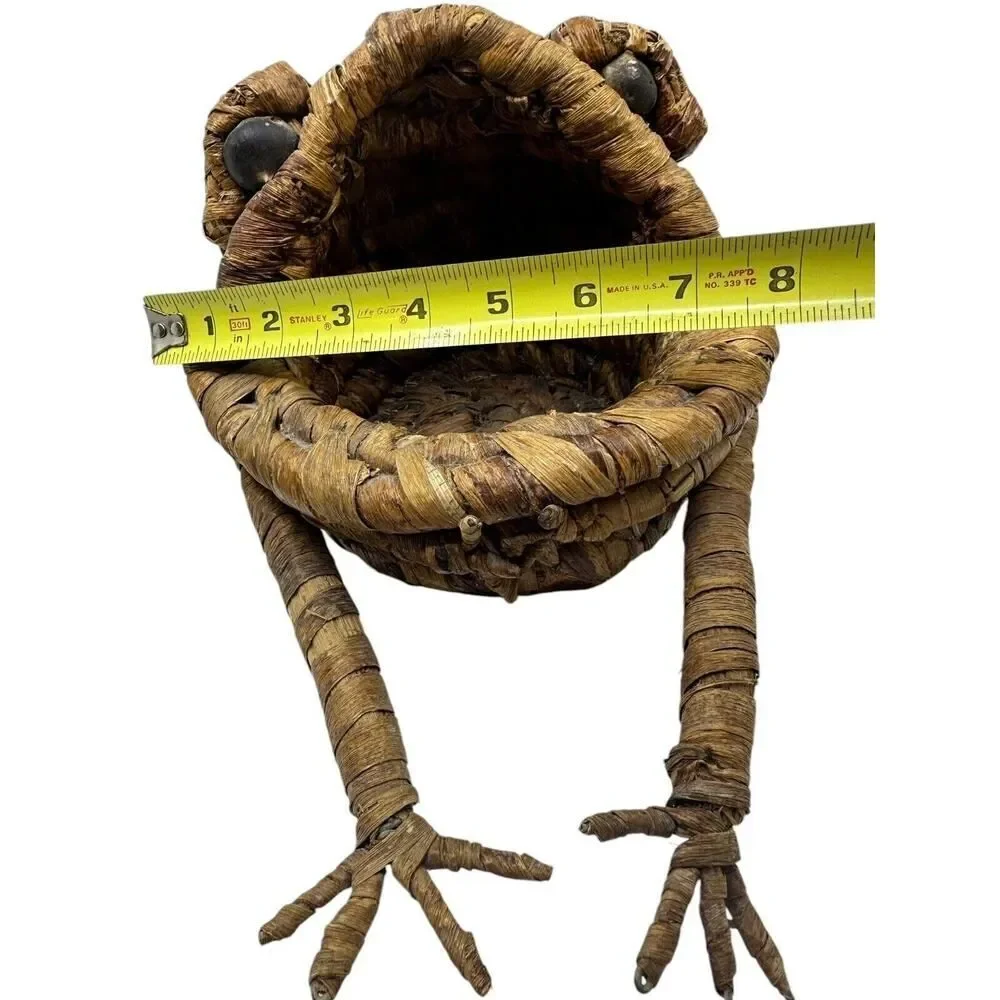 Vintage Wicker Storage Basket in the Shape of a Frog Big Mouth Wide Open‎ LARGE